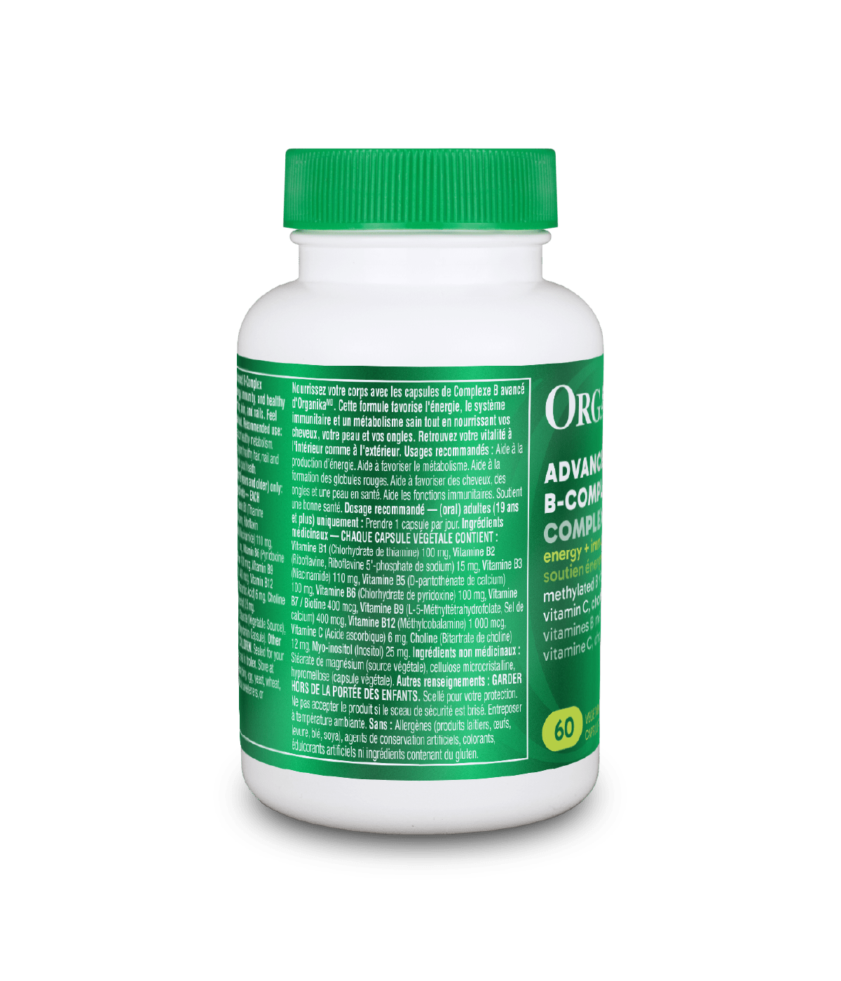 Advanced B - Complex - 60 vcaps - Organika Health Products