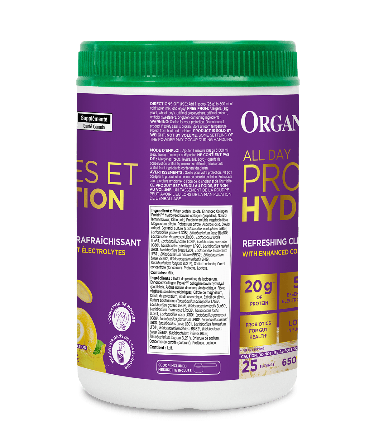 All Day Protein Hydrator - 650 g - Organika Health Products