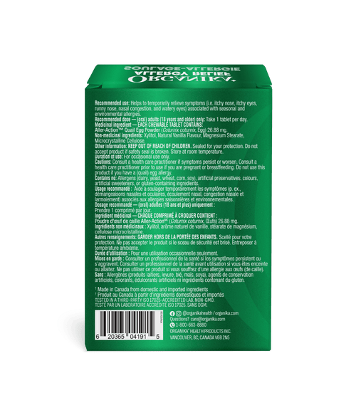 Allergy Relief - 60 Tablets - Organika Health Products
