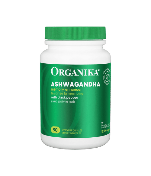 Ashwagandha with Black Pepper - 90 vcaps - Organika Health Products