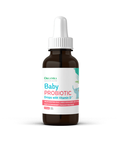 Baby Probiotic Drops with Vitamin D - 7.5 ml - Organika Health Products