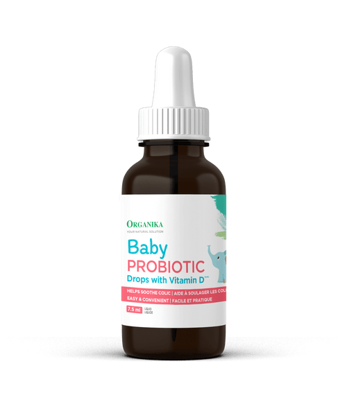 Baby Probiotic Drops with Vitamin D - 7.5 ml - Organika Health Products
