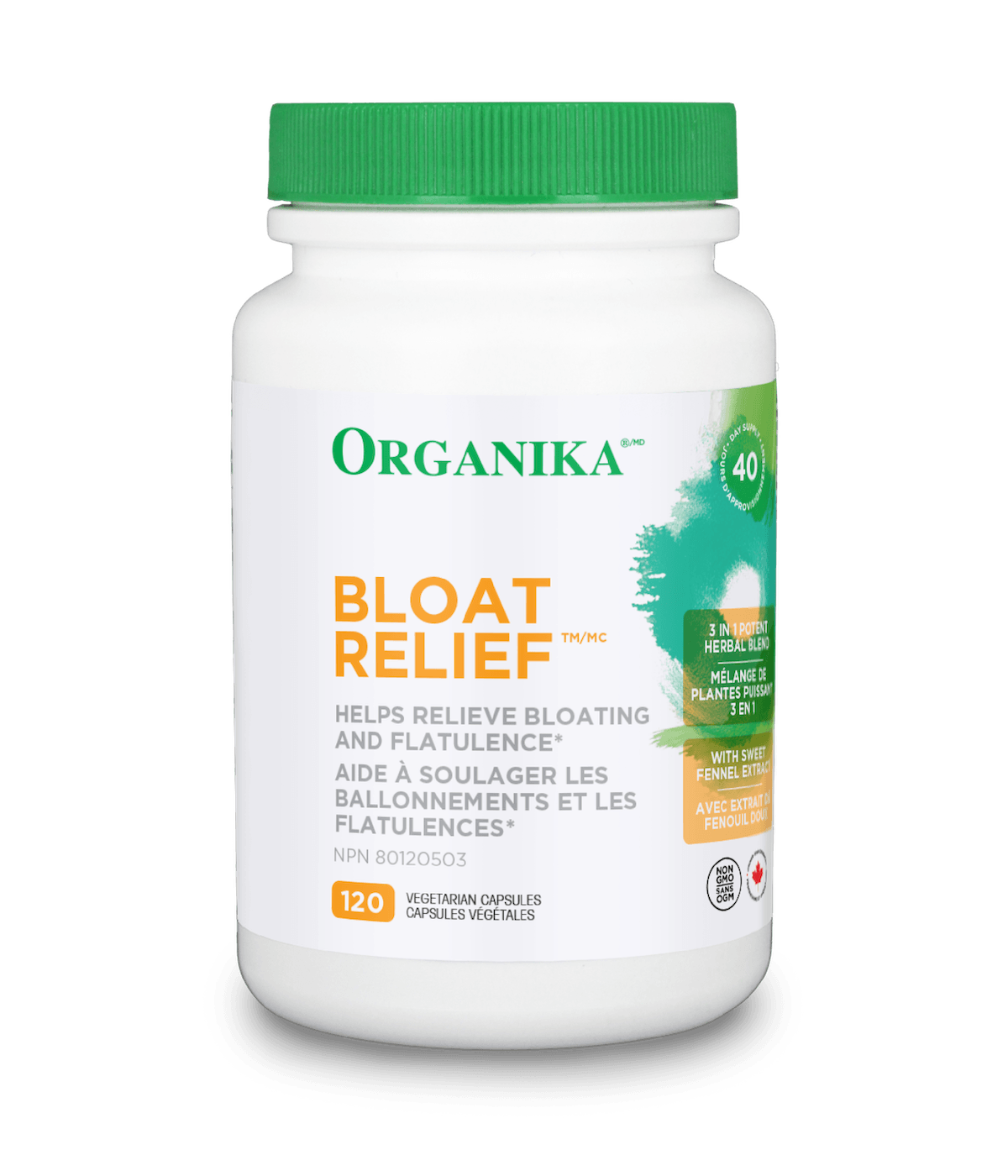 Bloat Relief™ - 120 Vcaps - Organika Health Products