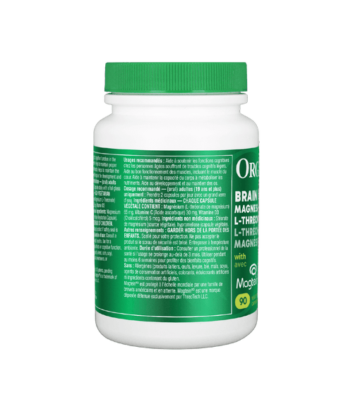 Brain Mag (Magnesium L - Threonate with Magtein) - 90 capsules - Organika Health Products