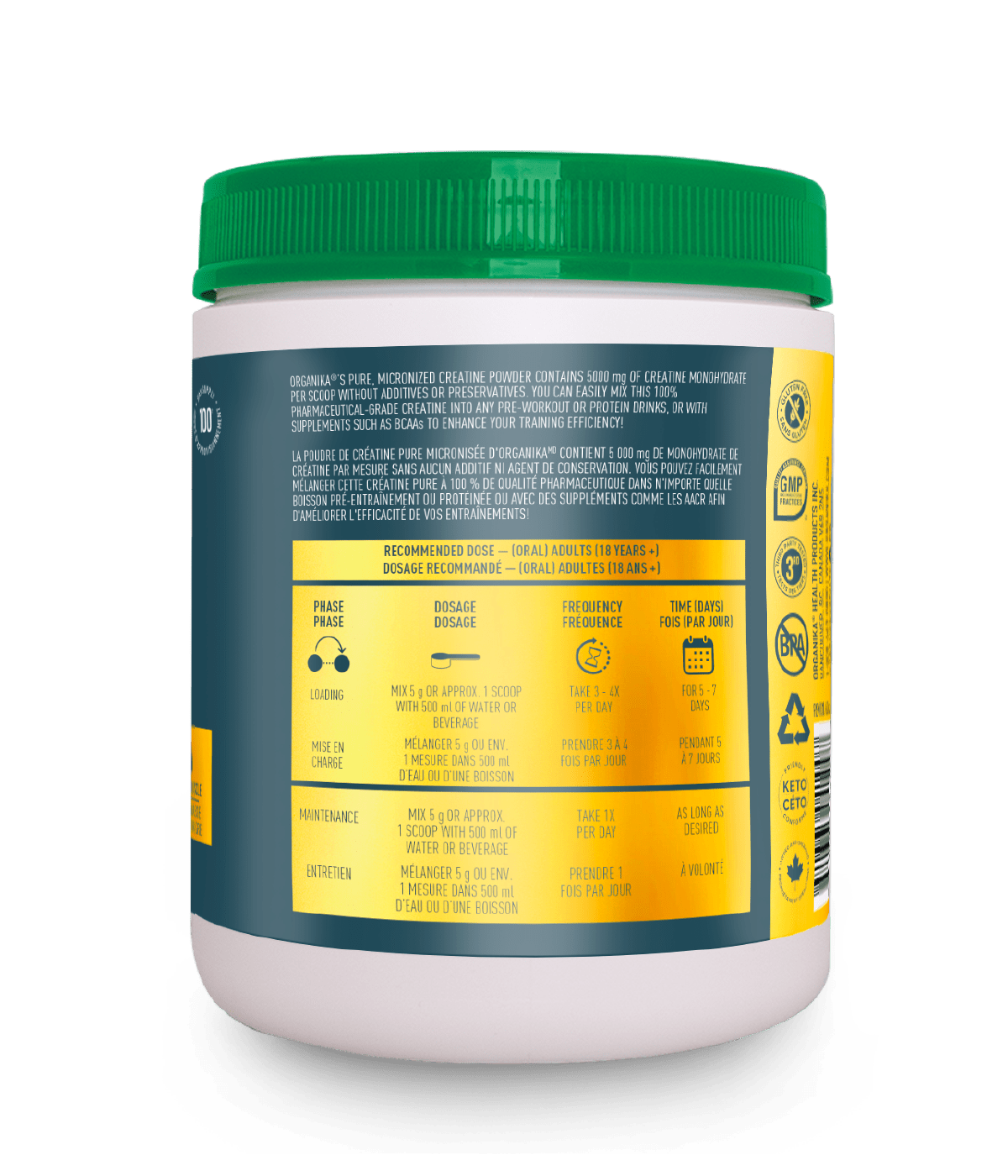 Creatine - Unflavoured - Organika Health Products