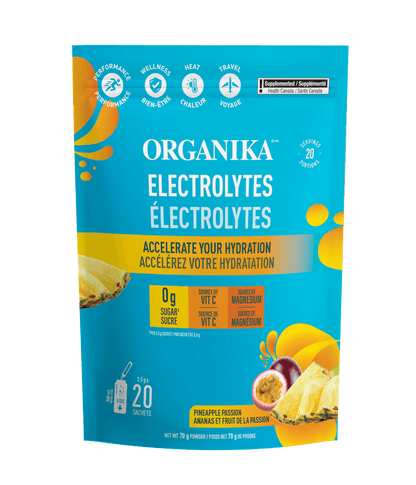 Electrolytes Sachets - Pineapple Passion - 20 Pack - Organika Health Products