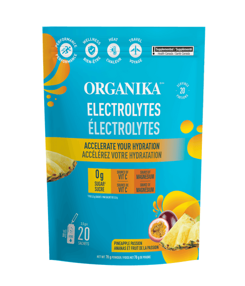 Electrolytes Sachets - Pineapple Passion - 20 Pack - Organika Health Products