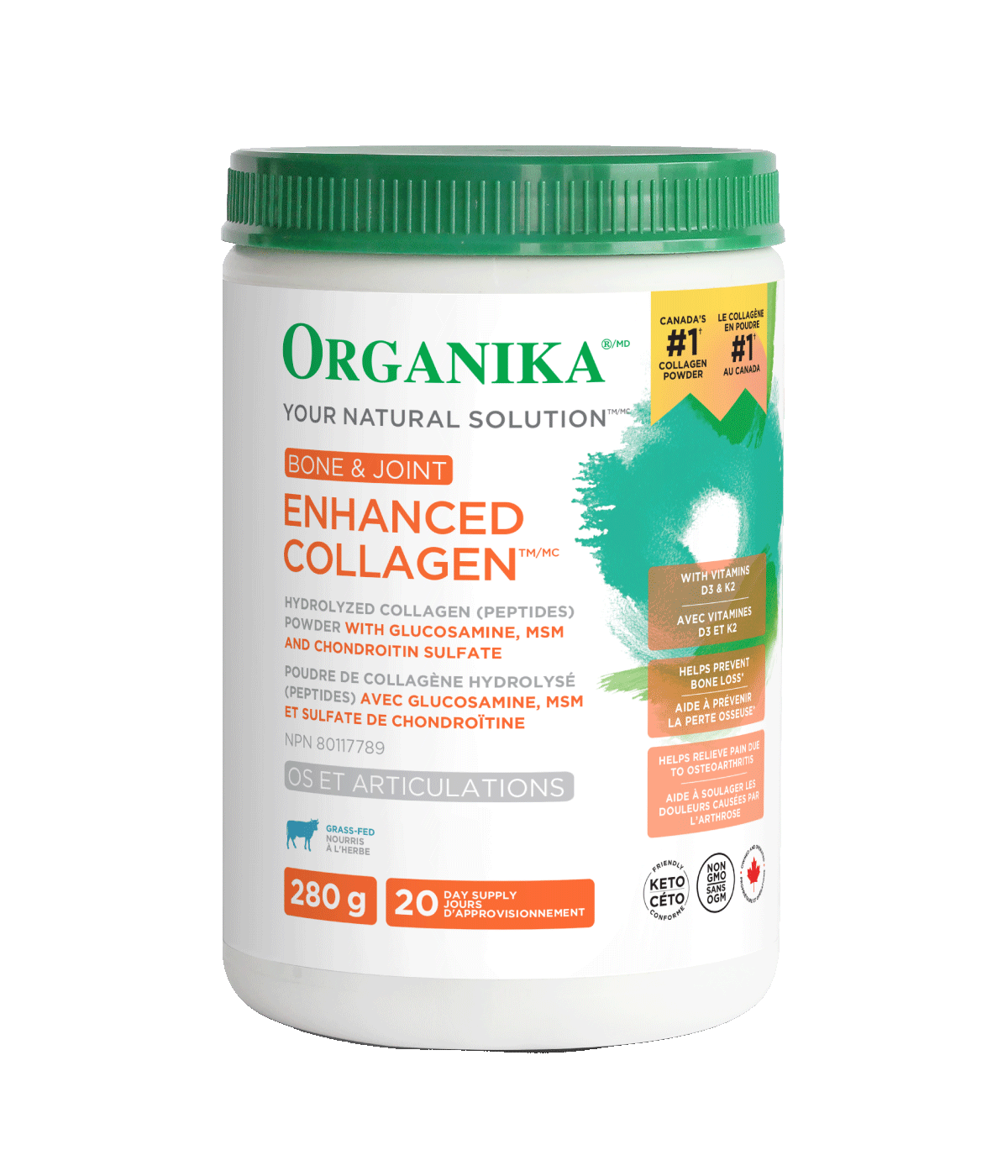 Enhanced Collagen Bone & Joint - 280 g - Organika Health Products