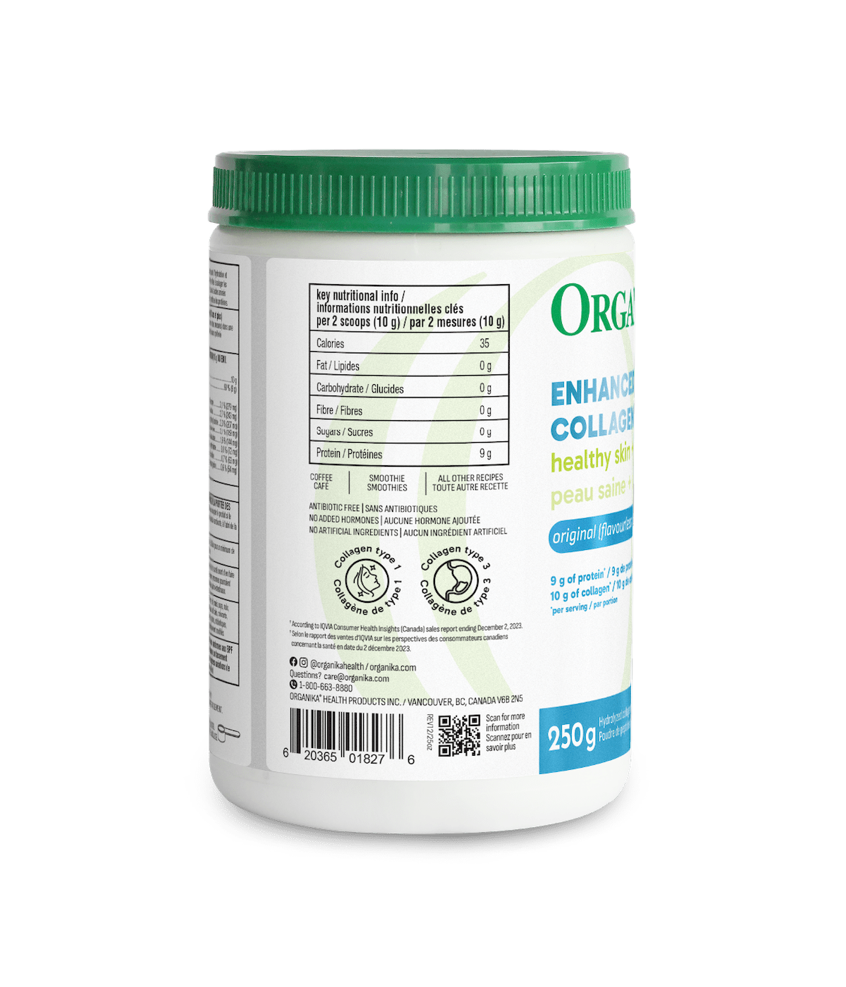 Enhanced Collagen Original - 500 g - Organika Health Products