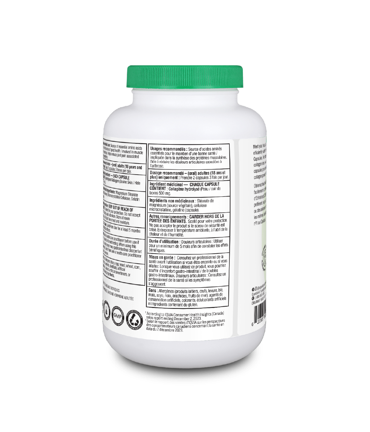 Enhanced Collagen Protein Capsules - 240 Capsules - Organika Health Products