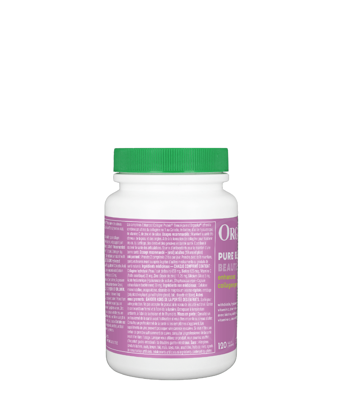 Enhanced Collagen Protein Pure Beauty Tablets - 120 tabs - Organika Health Products