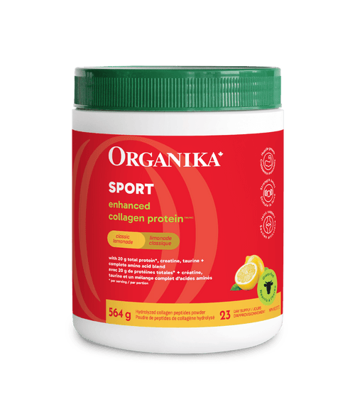 Enhanced Collagen Protein Sport - Classic Lemonade - 564 g - Organika Health Products
