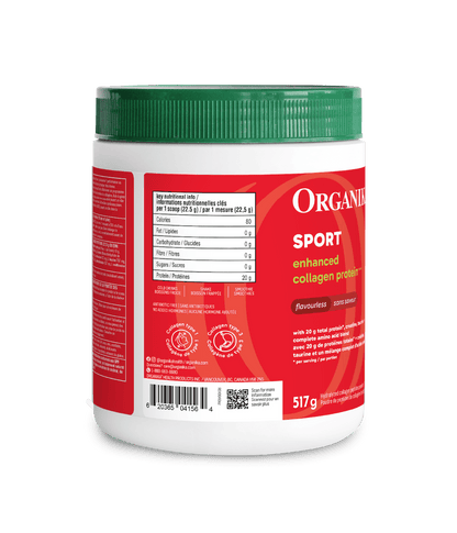 Enhanced Collagen Protein Sport - Flavourless - 517 g - Organika Health Products