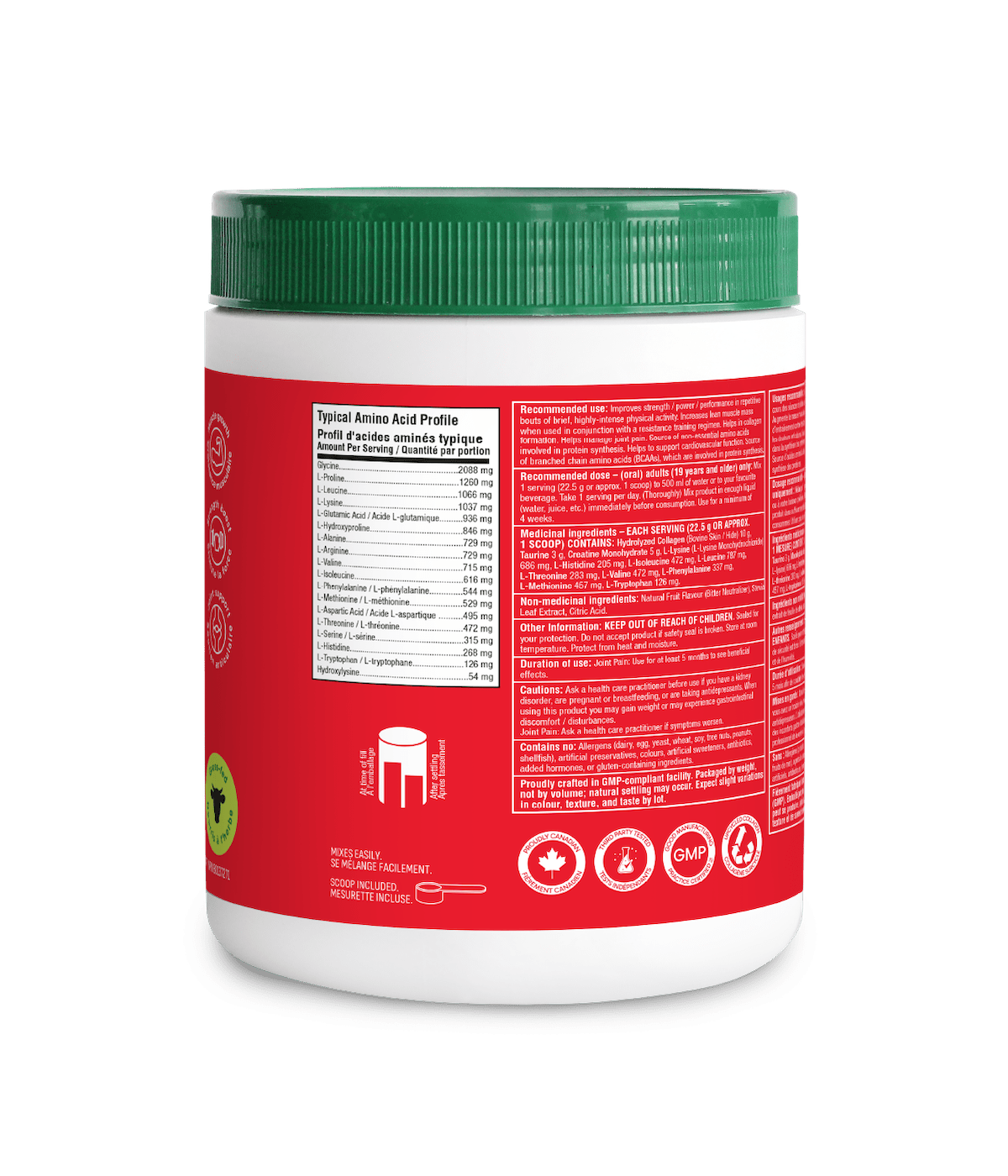 Enhanced Collagen Protein Sport - Flavourless - 517 g - Organika Health Products