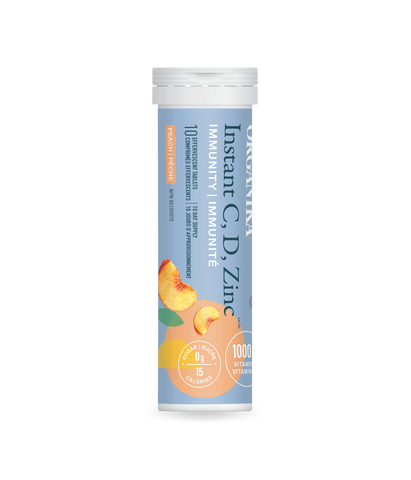 Instant C, D, Zinc Immunity Effervescent - Peach