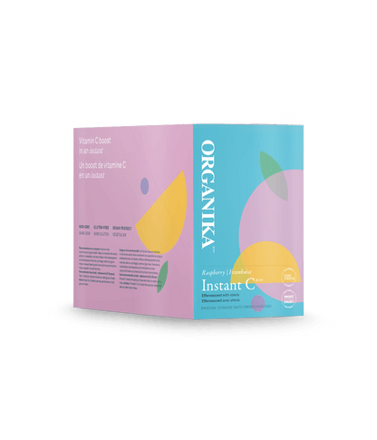 Instant C Effervescent with Stevia - Raspberry - Box Pack (8 tubes) - Organika Health Products