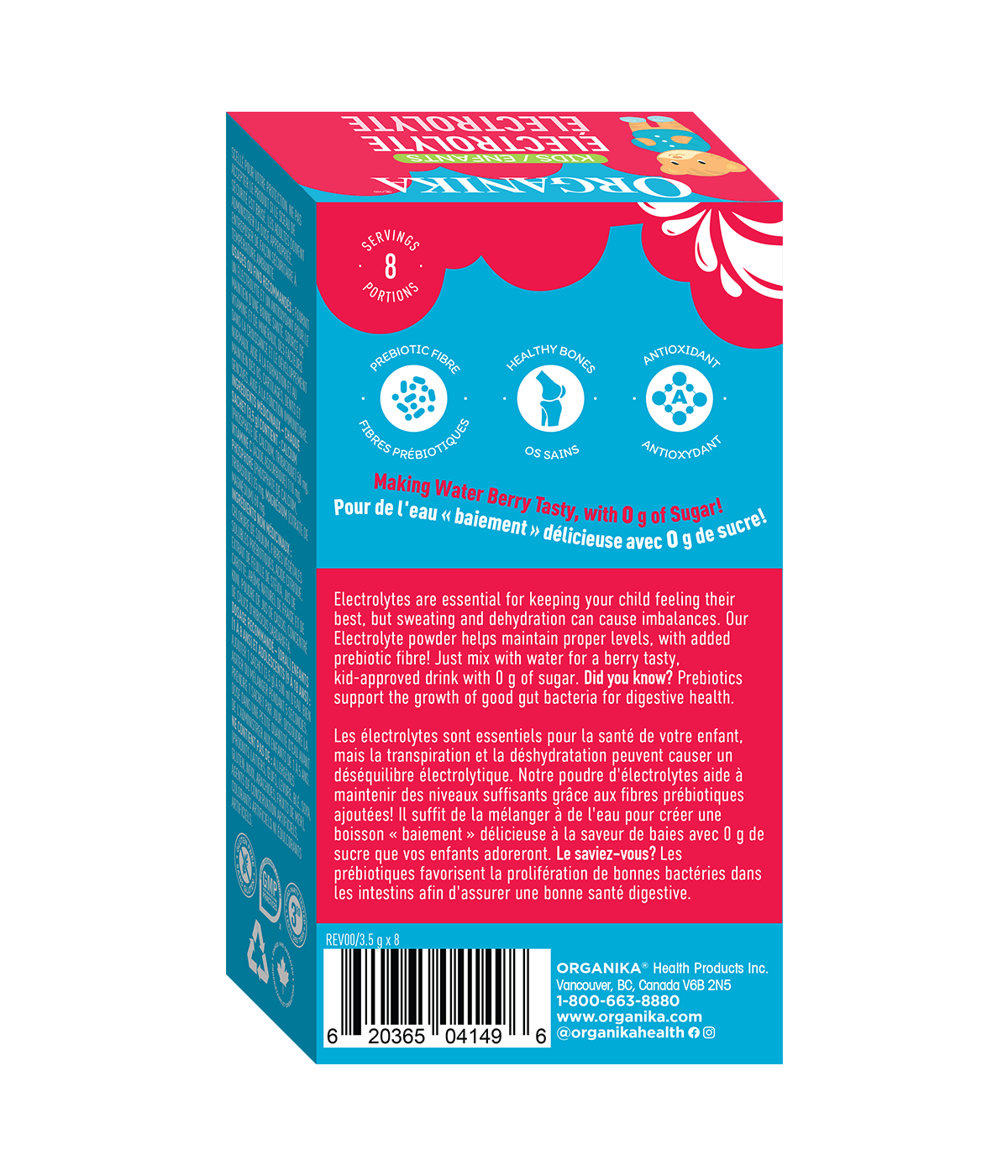 Kids Electrolyte - 8 Pack Box - Organika Health Products
