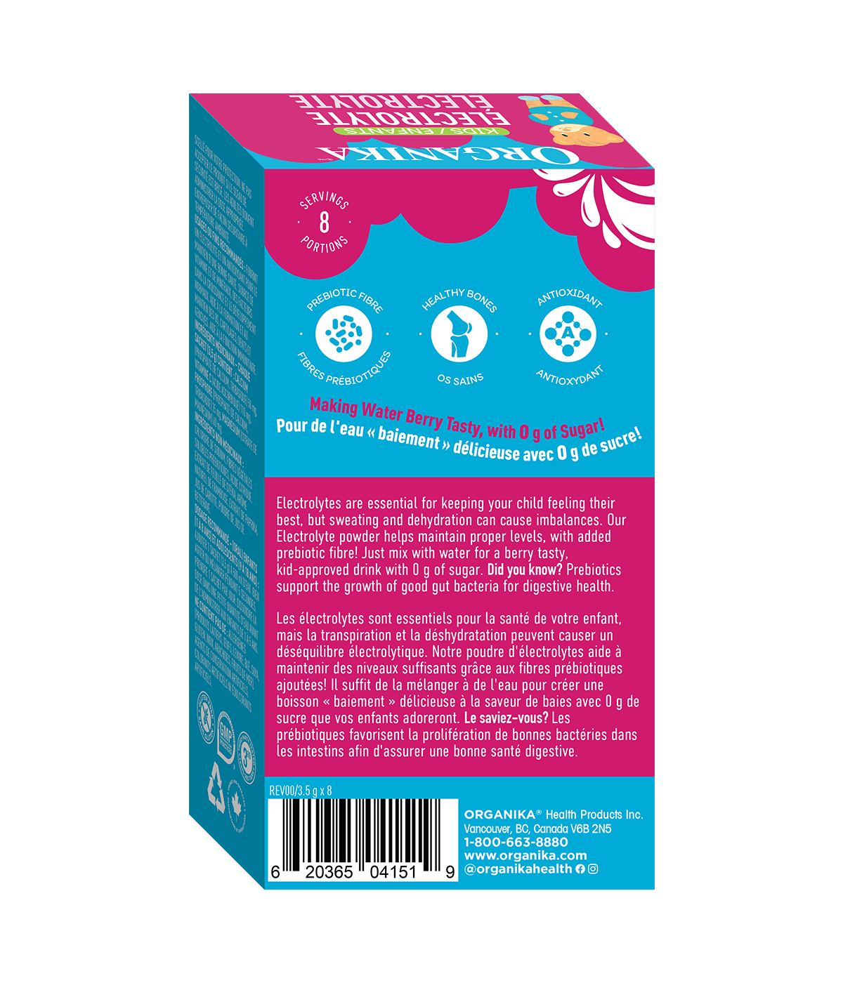 Kids Electrolyte - 8 Pack Box - Organika Health Products