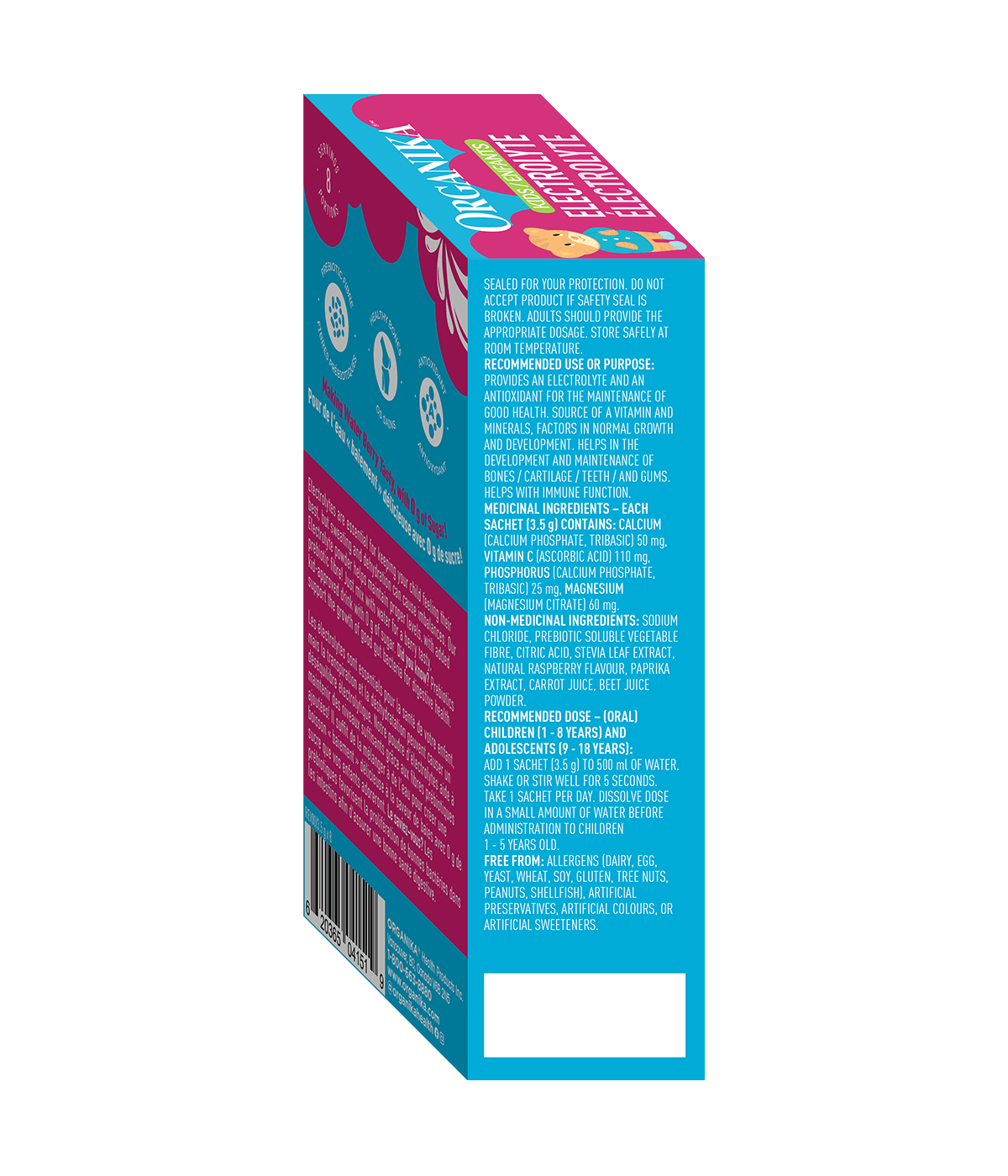 Kids Electrolyte - 8 Pack Box - Organika Health Products