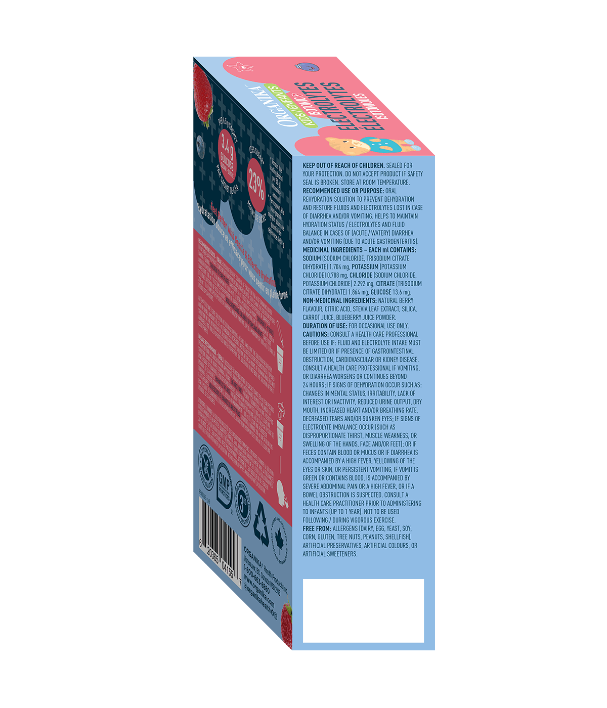 Kids Isotonic Electrolytes - 8 Pack Box - Organika Health Products