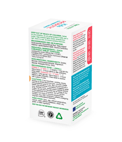Kids Probiotic Chewable Tablets - 30 tablets - Organika Health Products