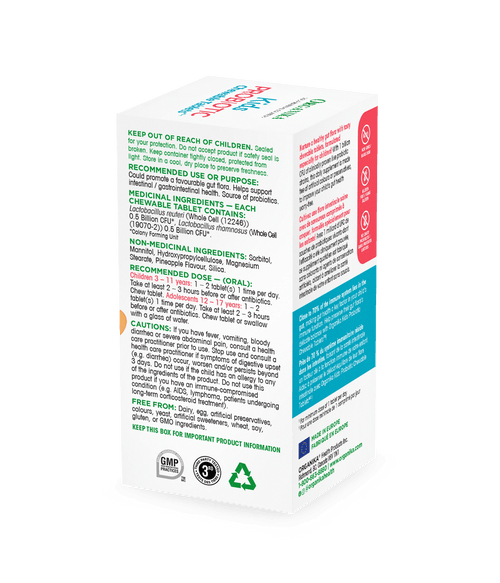 Kids Probiotic Chewable Tablets - 30 tablets - Organika Health Products