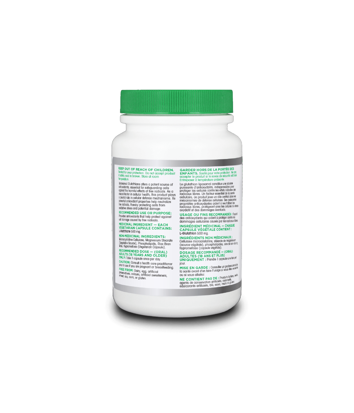 Liposomal Glutathione - 500 mg / 30 capsules - Organika Health Products