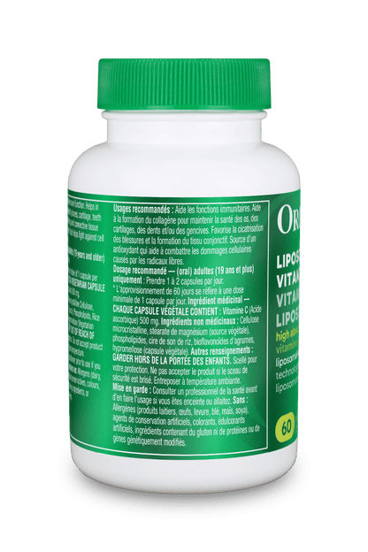 Liposomal Vitamin C 500mg - 60 Vcaps - Organika Health Products