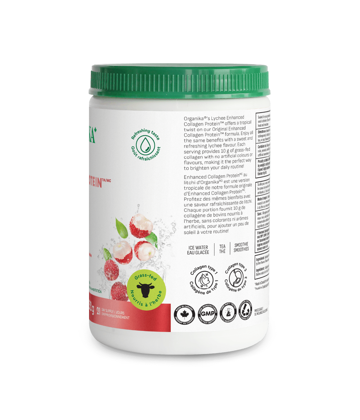 Lychee Enhanced Collagen Protein - Lychee - Organika Health Products