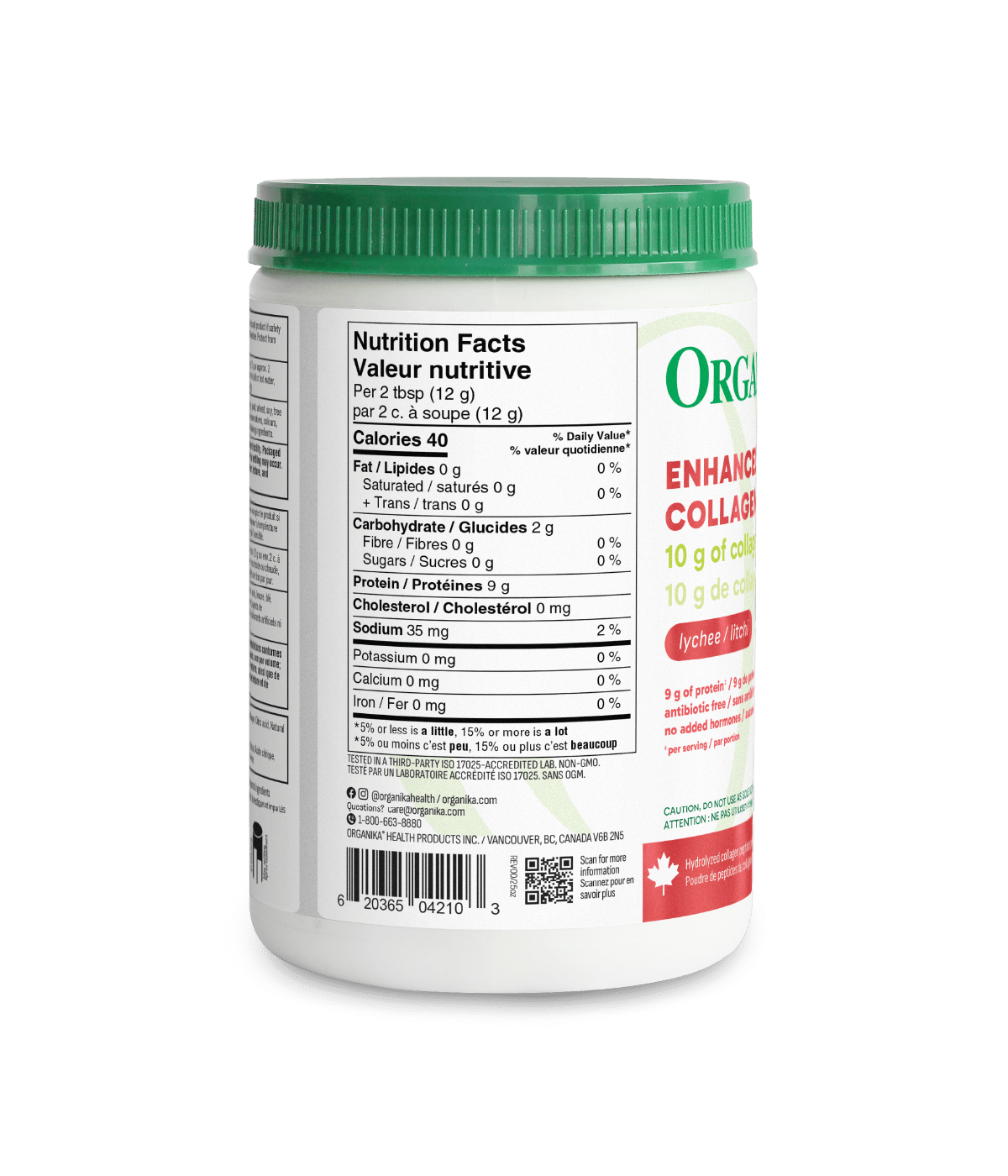 Lychee Enhanced Collagen Protein - Lychee - Organika Health Products