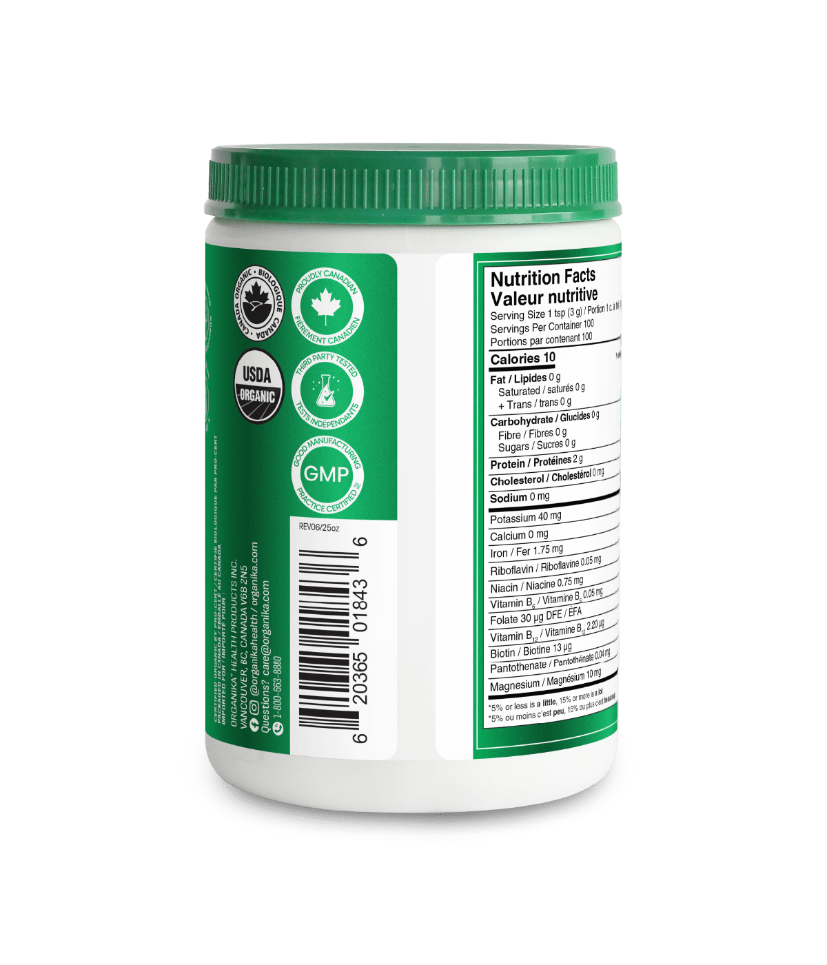 Organic Chlorella Powder - Organika Health Products