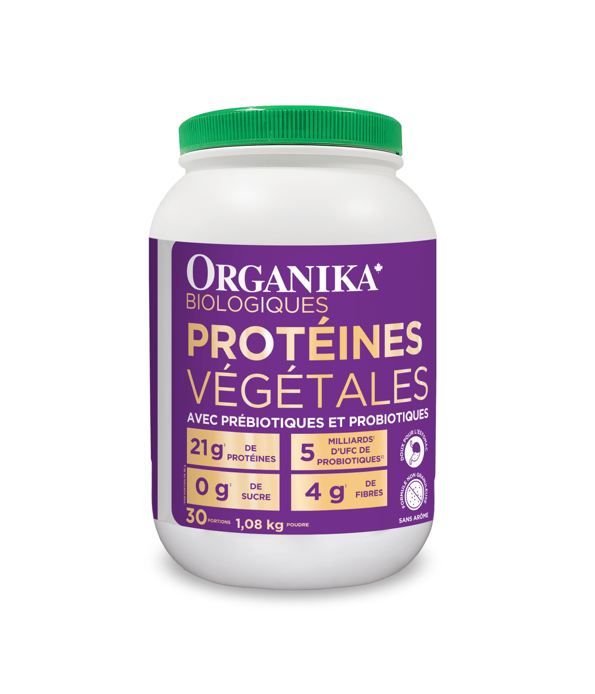 Organic Plant Protein with Prebiotics & Probiotics - Unflavoured - Organika Health Products