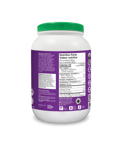 Organic Plant Protein with Prebiotics & Probiotics - Unflavoured - Organika Health Products
