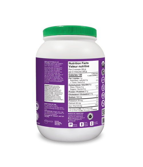 Organic Plant Protein with Prebiotics & Probiotics - Unflavoured - Organika Health Products