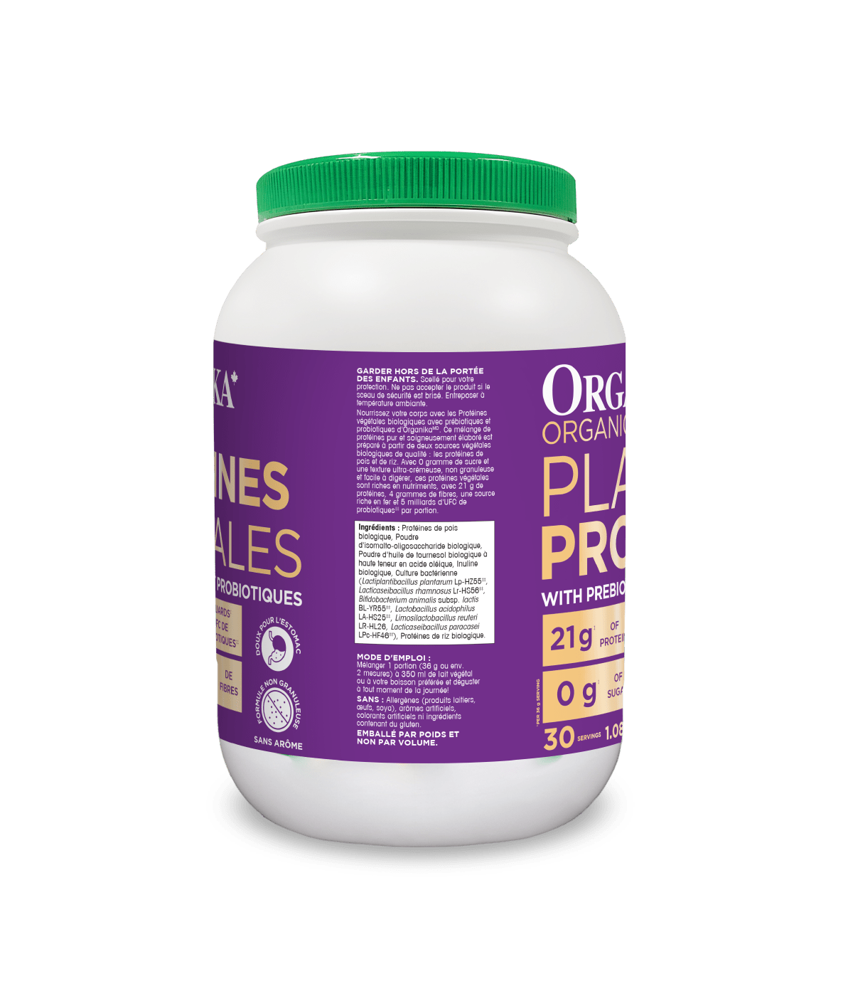 Organic Plant Protein with Prebiotics & Probiotics - Unflavoured - Organika Health Products