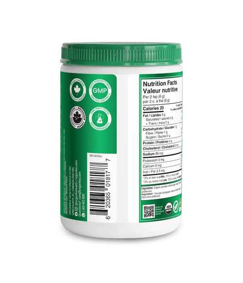Organic Spirulina Powder - 300 g - Organika Health Products