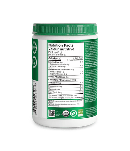 Organic Spirulina Powder - 300 g - Organika Health Products