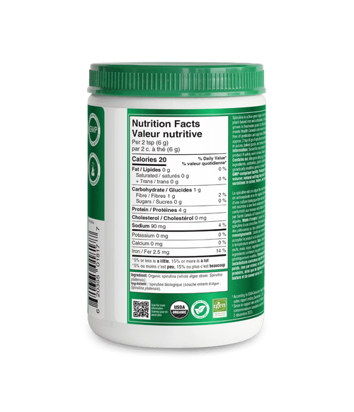 Organic Spirulina Powder - 300 g - Organika Health Products