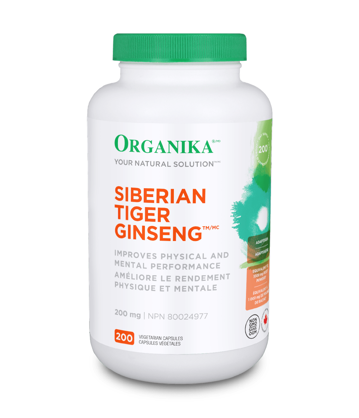 Siberian Tiger Ginseng - 200 mg/200 vcaps - Organika Health Products