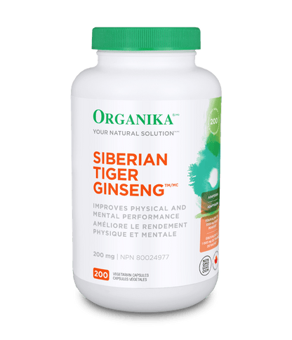 Siberian Tiger Ginseng - 200 mg/200 vcaps - Organika Health Products