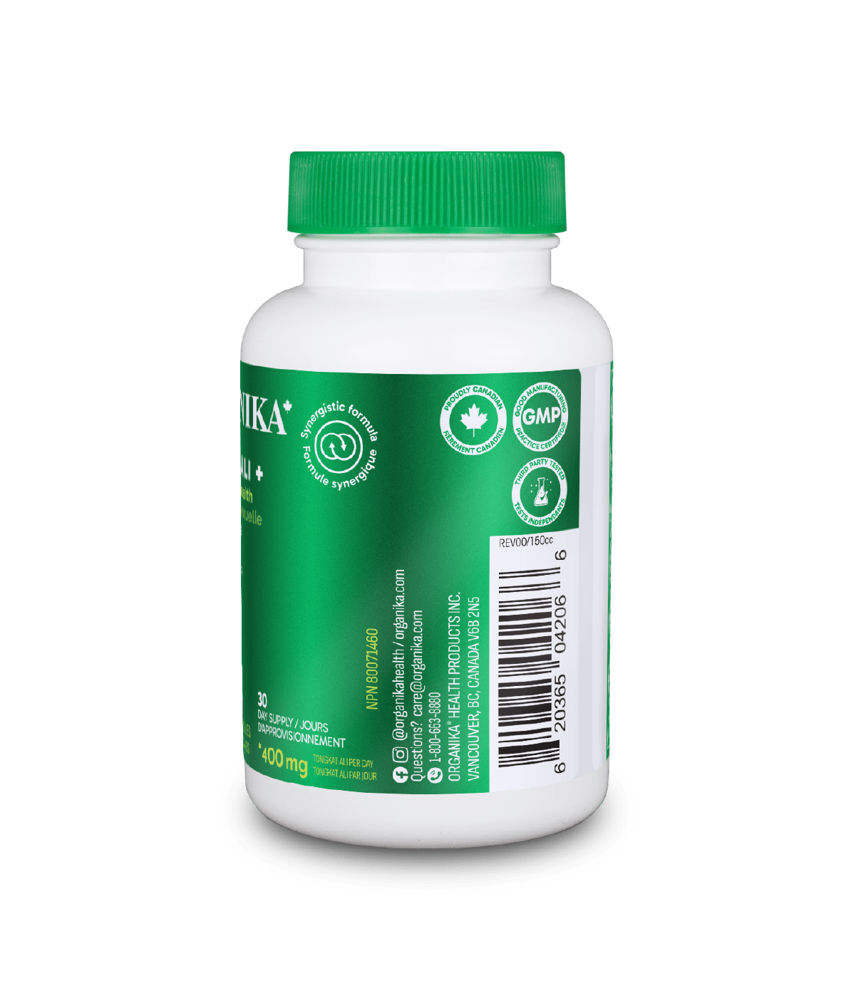 Tongkat Ali + - 60 Vcaps - Organika Health Products